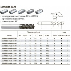 5508R454GM-1600 KMG303 фреза концевая 5508R454GM-1600 KMG303 фреза концевая