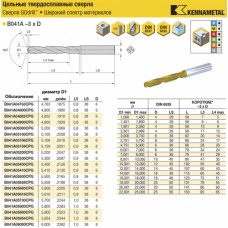 B041A05000CPG KC7325 сверло твердосплавное D = 5,0 мм