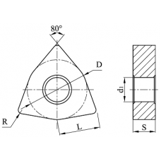 WNMG 080404 QM GP1130 Пластина токарная WNMG 080404 QM GP1130 Пластина токарная