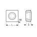 Пластина периферийная SCGX050204 S20 твердосплавная для корпусных сверл повышенной прочности