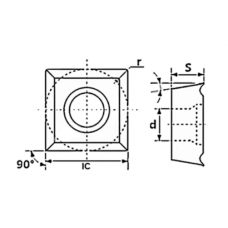 Пластина твердосплавная SPMG060204 DG PDTT8020