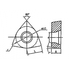 Пластина твердосплавная WCMT030208 FN AP330 Пластина твердосплавная WCMT030208 FN AP330